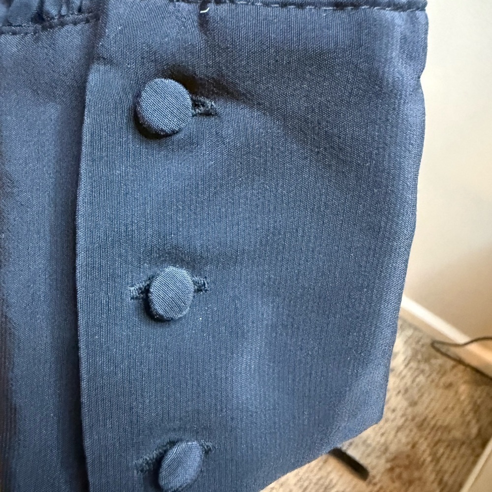The Limited | Black Long Sleeve Tie Front Blouse | Sz Small - Picture 5 of 9